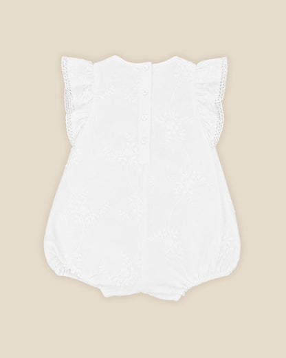 Special Occasion - Embroidered Romper - Ivory