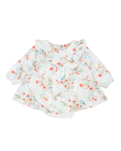 Gemma Bird Print Overlay Dress