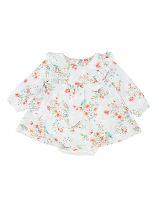 Gemma Bird Print Overlay Dress