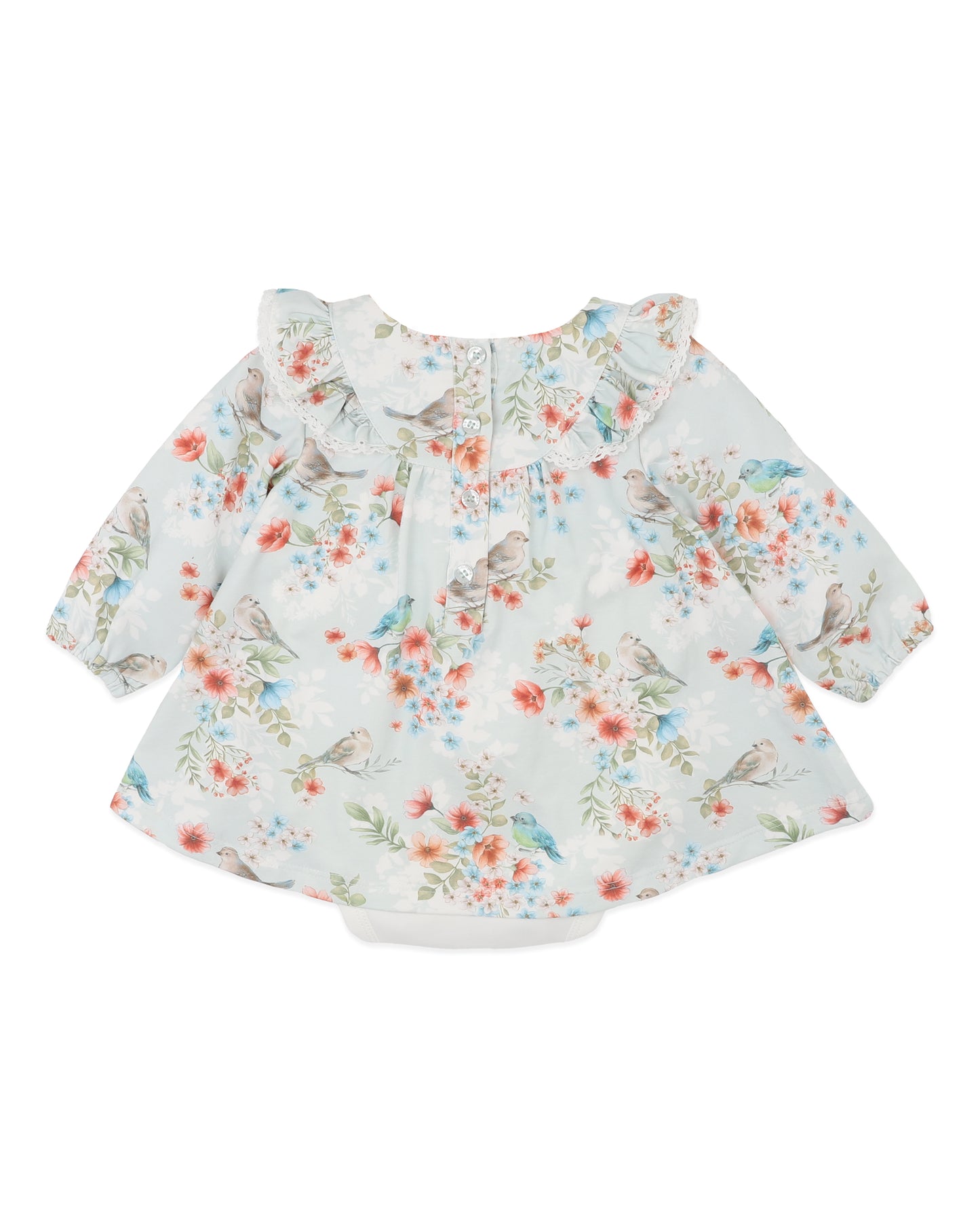 Gemma Bird Print Overlay Dress