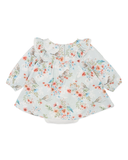 Gemma Bird Print Overlay Dress