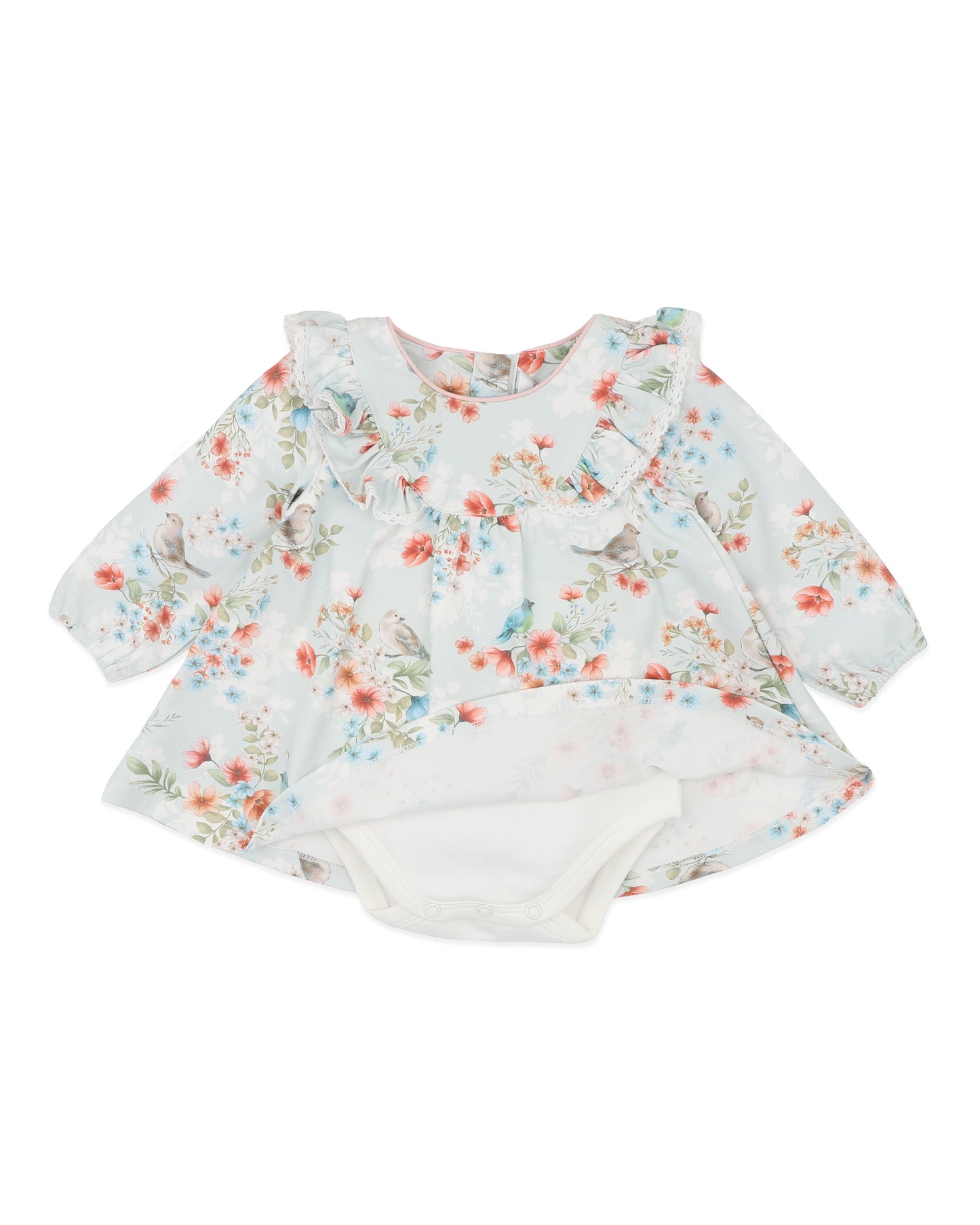 Gemma Bird Print Overlay Dress