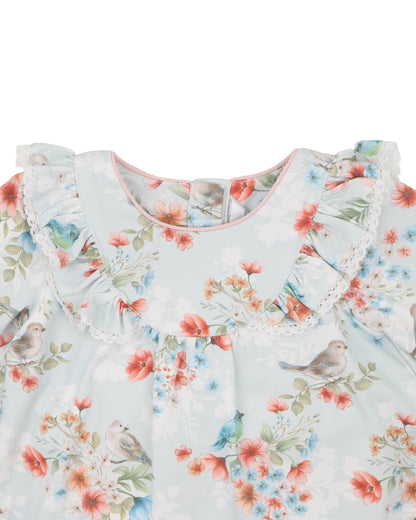 Gemma Bird Print Overlay Dress