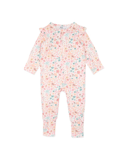 Fern Floral Organic Zipsuit