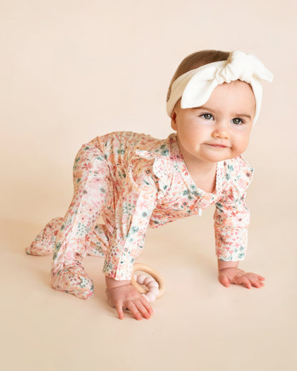 Fern Floral Organic Zipsuit