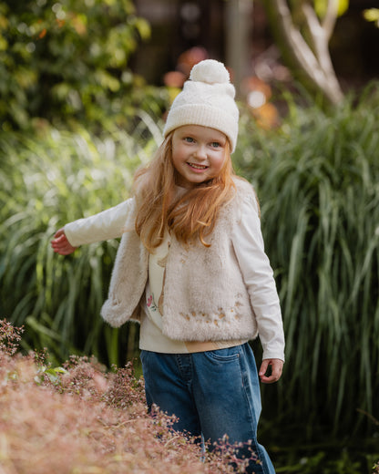 Winnie Emb Faux Fur Vest (00 - 7y)