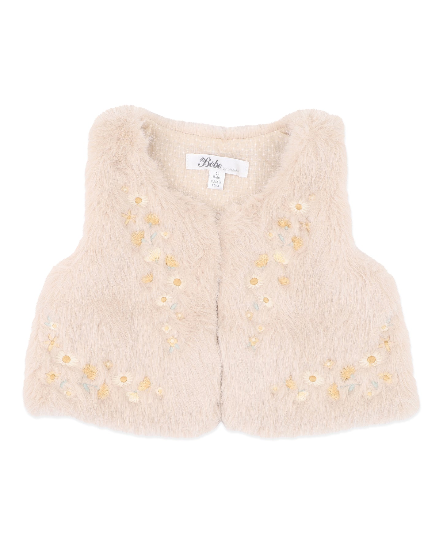 Winnie Emb Faux Fur Vest (00 - 7y)