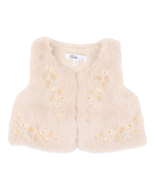 Winnie Emb Faux Fur Vest (00 - 7y)