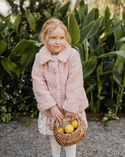 Emmy Sherpa Jacket - Dusty Rose