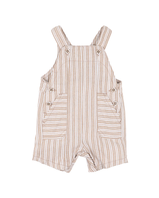 Beige Stripe Overalls