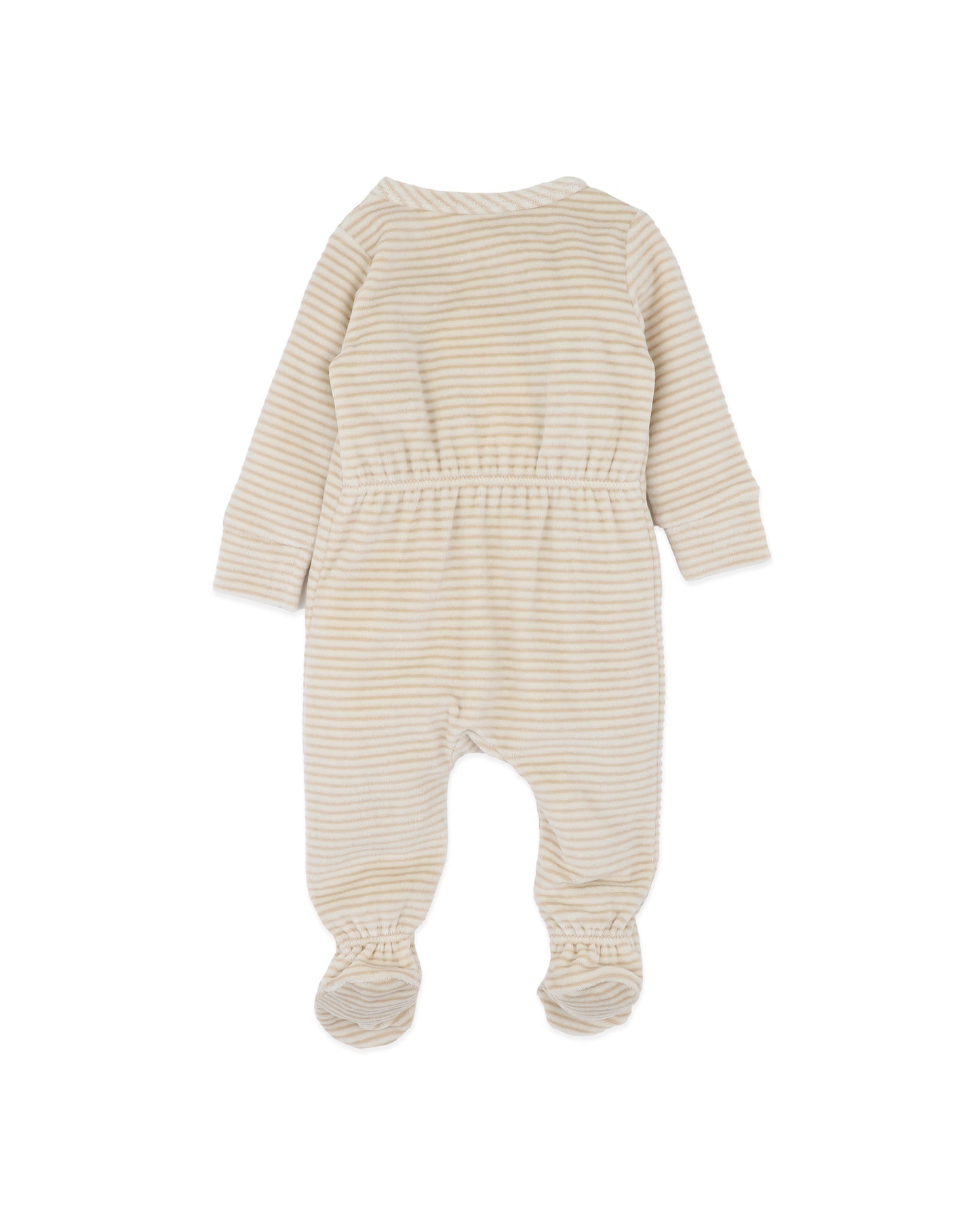 Hunter Stripe Velour Zip Onesie