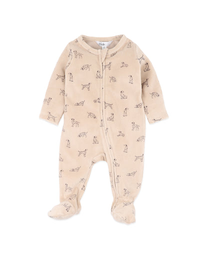 Otto Verlour Zip Onesie