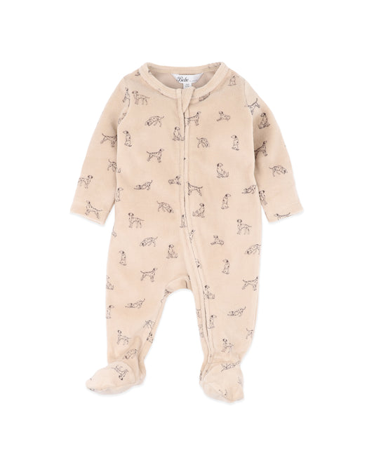 Otto Verlour Zip Onesie