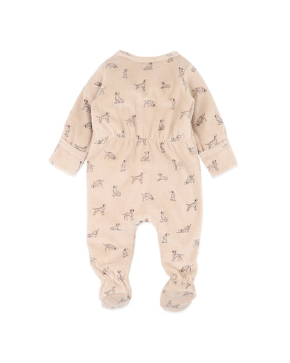 Otto Verlour Zip Onesie