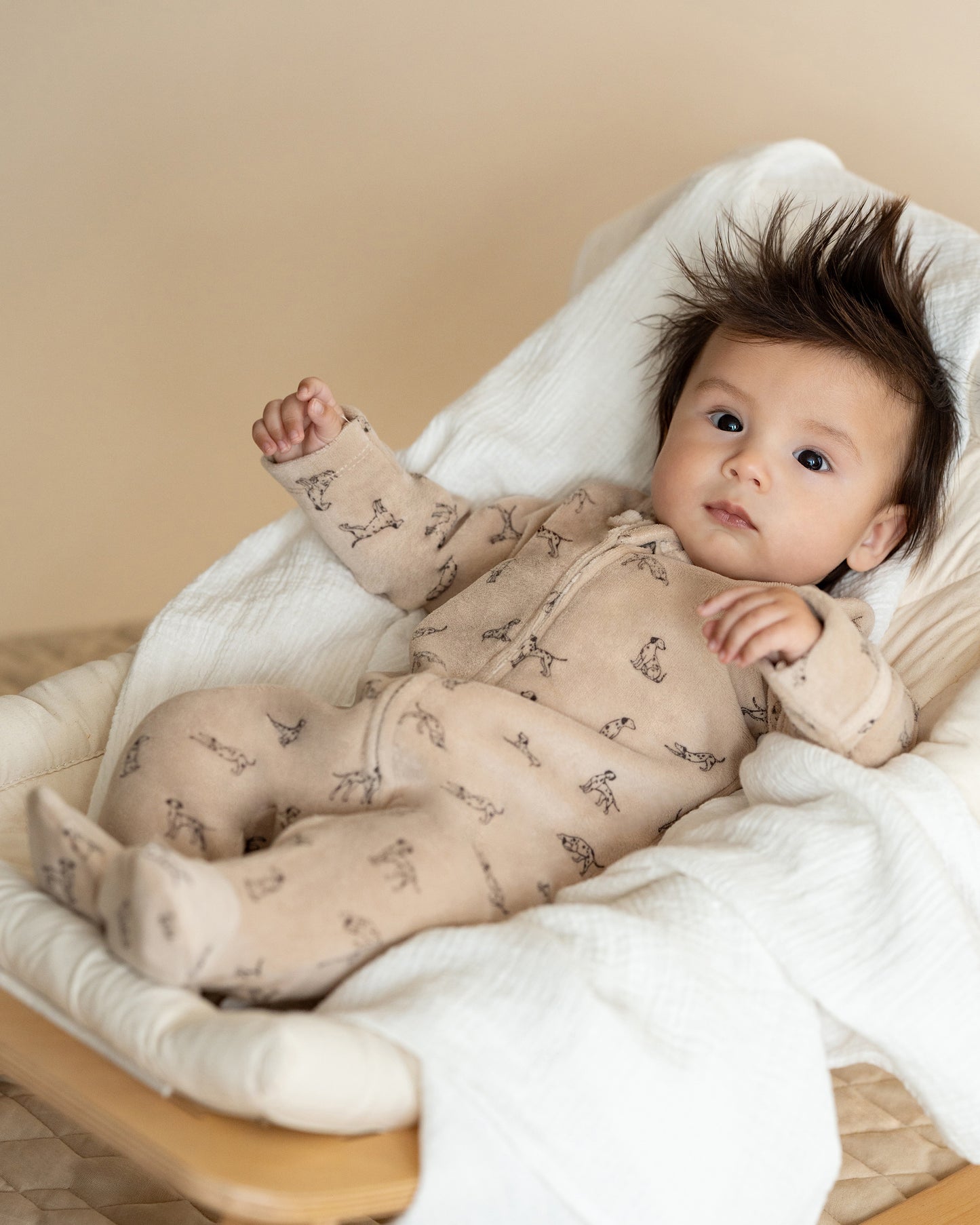 Otto Verlour Zip Onesie