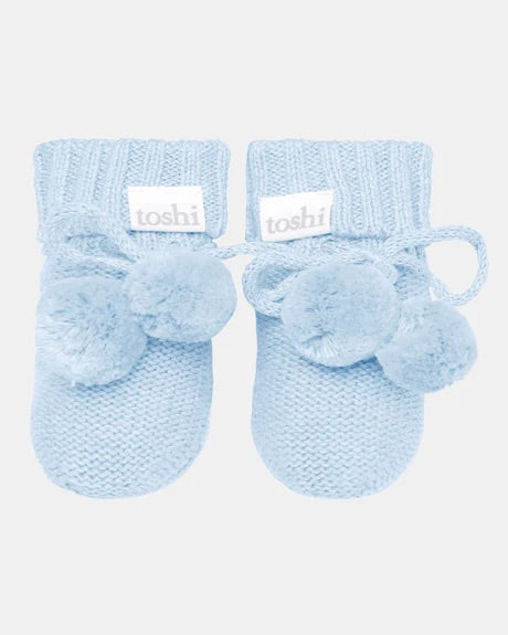 Organic Baby Bootie - Bluebird