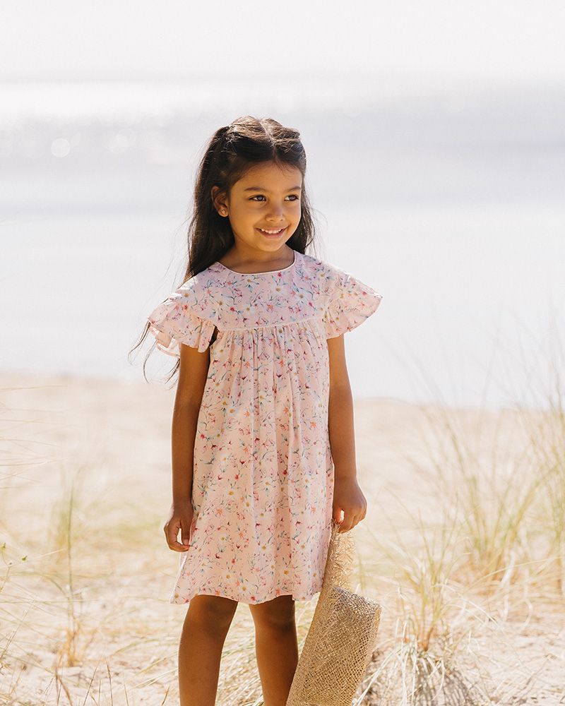 Zoe Frill Sleeve Dress 1-7y