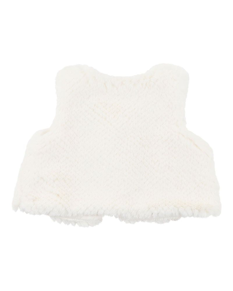 Botanica Embroidered Faux Fur Vest (1-7y)