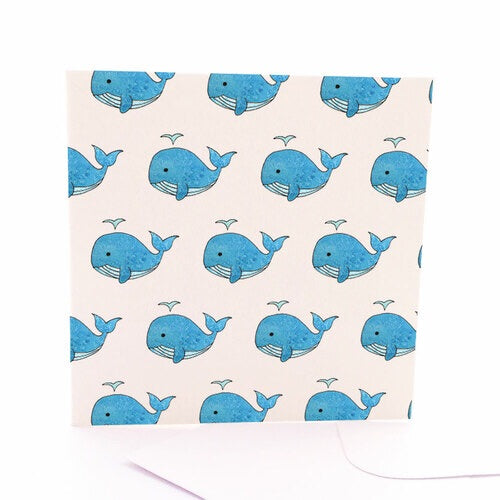 Little Whales Blank Card