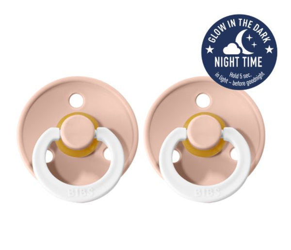 Bibs Dummies Blush NIGHT GLOW 2 Pack Precious Little