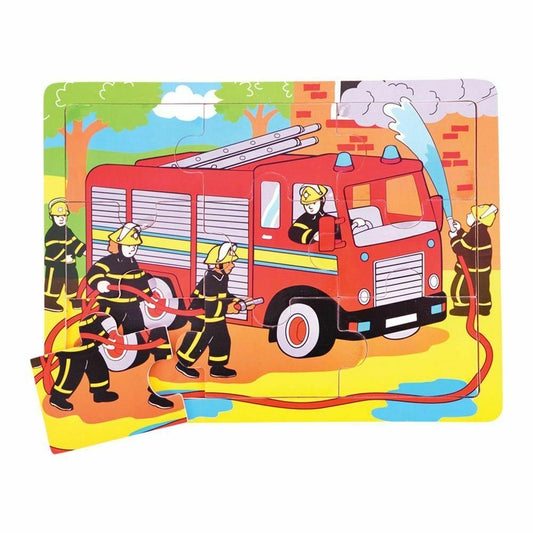 Medium Tray Puzzle - Fire Engine