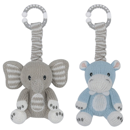 Stroller Toys Elephant & Hippo
