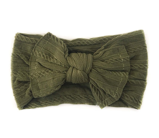Olive Stretch Bow