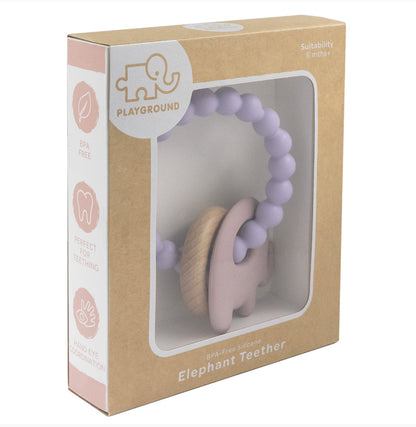 Silicone Elephant Teether - Lilac